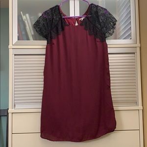 Charlotte Russe Maroon Formal Shift Dress